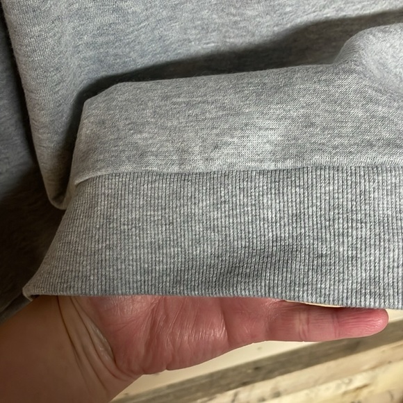 Size XL gray mock neck quarter zip sweatshirt - Picture 7 of 8